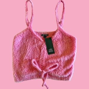 Wild Fable Pink Fuzzy Tank Adjustable Women’s Medium